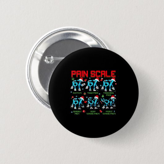 Pain Scale Steal A Six Seven Brainrot Italian Funn Button (Vorne & Hinten)
