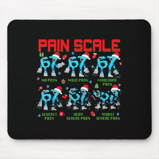 Pain Scale Steal A Six Seven Brainrot Italian Funn Mousepad (Vorne)