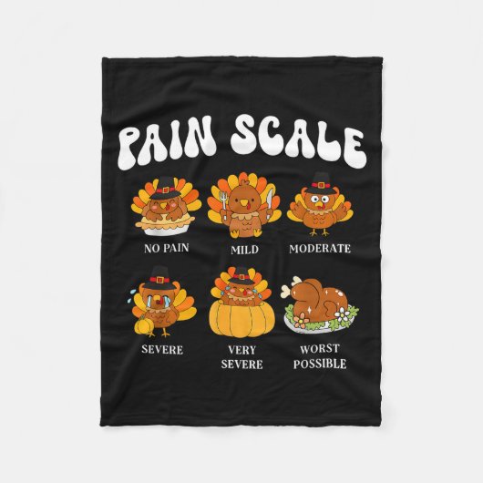 Pain Scale Turkey Pain Essment Trauma Nurse Thanks Fleecedecke (Vorderseite)