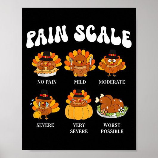 Pain Scale Turkey Pain Essment Trauma Nurse Thanks Poster (Vorne)