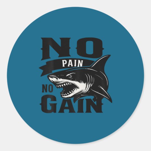 Pain Today Wer Tomorrow Motivational Gym Insration Runder Aufkleber (Vorderseite)