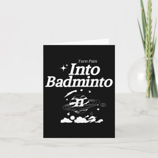 Pain wird zum Badminton-Racket-Shuttle-Sport Karte (Vorderseite)