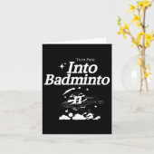 Pain wird zum Badminton-Racket-Shuttle-Sport Karte (Gelbe Blume)