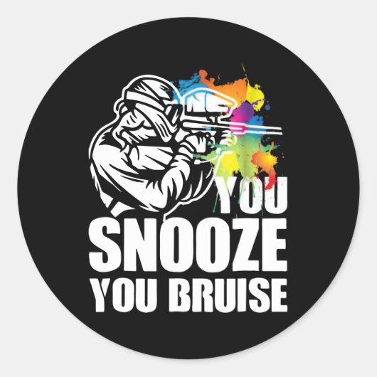 Painball-Militär Runder Aufkleber (Vorderseite)