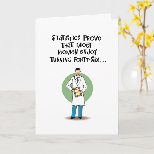 Painful Funny 46. Geburtstag Karte (Gelbe Blume)