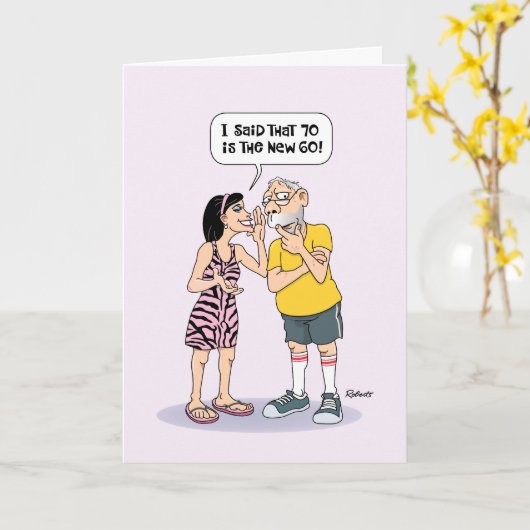 Painful Funny 70. Geburtstag Karte (Gelbe Blume)