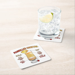 PAINKILLER Cocktail Rezeption   Rechteckiger Pappuntersetzer