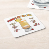 PAINKILLER Cocktail Rezeption   Rechteckiger Pappuntersetzer (angewinkelt)