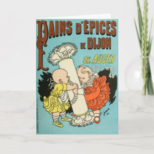"Pains d'Epices de Dijon Advertisement" Gruß Karte