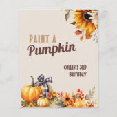 Paint A Pumpkin Fall Birthday Sign (Vorderseite)