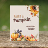 Paint A Pumpkin Fall Birthday Sign