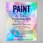 Paint a tile fundraiser PTA PTO Poster (Vorne)