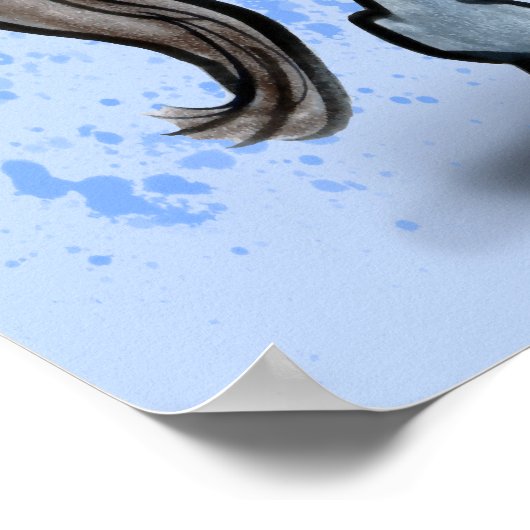 Paint America Blue Poster (Ecke)