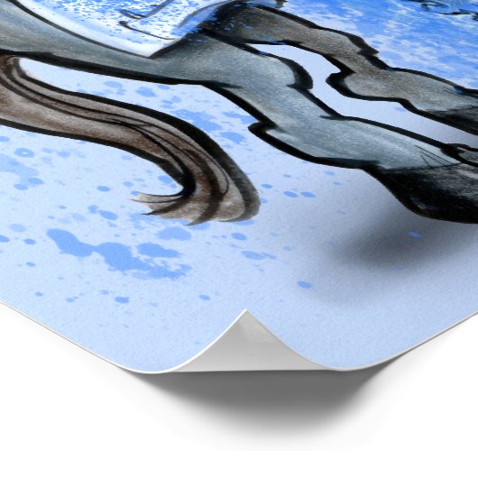 Paint America Blue Poster (Ecke)