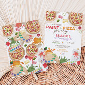 Paint and Pizza Birthday Party Einladung