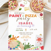Paint and Pizza Birthday Party Einladung