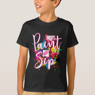 Paint and Sip Party Art Night Leinwand T-Shirt