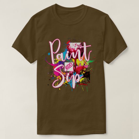 Paint and Sip Party Art Night Leinwand T-Shirt (Design vorne)