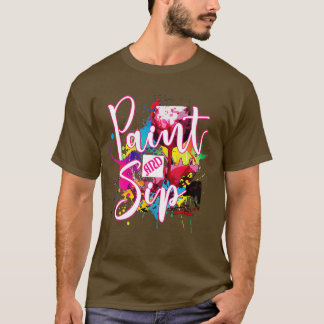 Paint and Sip Party Art Night Leinwand T-Shirt