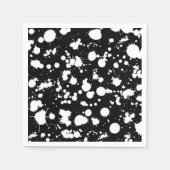 Paint Art des Schwarz-Weiß-Spritzers anpassen Serviette (Vorderseite)