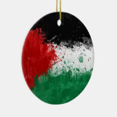 Paint Art Grunge Palestine Flag Keramik Ornament (Rechts)