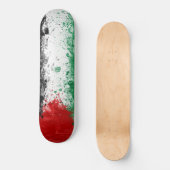 Paint Art Grunge Palestine Flag Skateboard (Vorderseite)