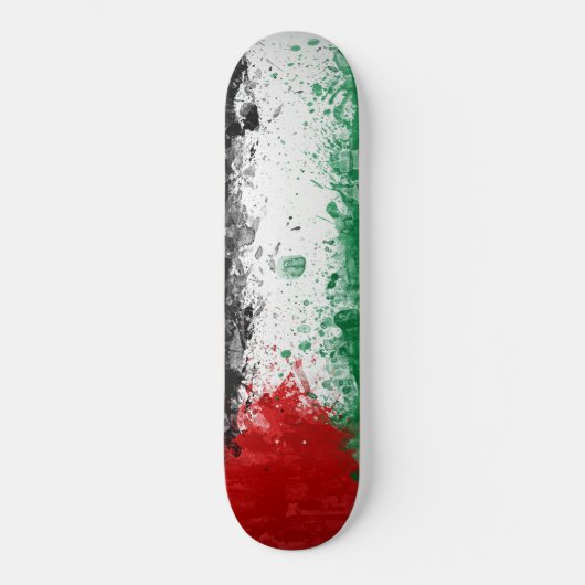 Paint Art Grunge Palestine Flag Skateboard (Vorderseite)
