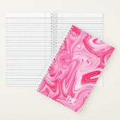 Paint Art INITIALS Pink Valentinstag drehen Notizblock (Innen)