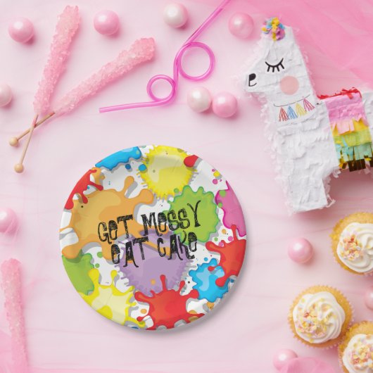 Paint Ball farbige Spritzer Papier Teller (Party)