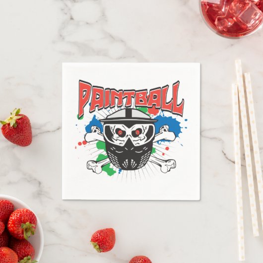Paint Ball Skull Serviette (Beispiel)