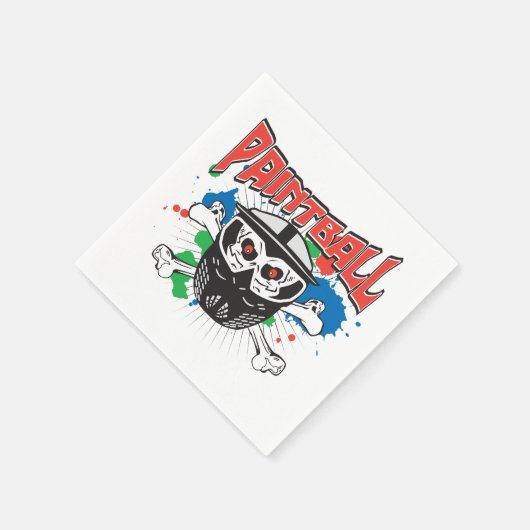 Paint Ball Skull Serviette (Ecke)