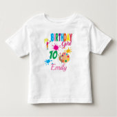Paint Birthday Art Create Party Theme Custom  Kleinkind T-shirt (Vorderseite)