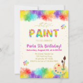 Paint Birthday Party - Art Birthday Einladung (Vorderseite)
