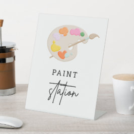 Paint Birthday Party Deco | Anzeige der Paint Stat Sockelschild
