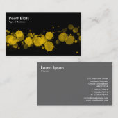 Paint Blocks - Amber auf schwarz Visitenkarte (Vorne/Hinten)