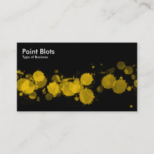 Paint Blocks - Amber auf schwarz Visitenkarte