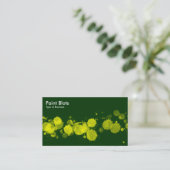 Paint Blocks - Gelb auf dunkelgrün Visitenkarte (Stehend Vorderseite)