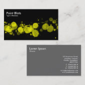 Paint Blocks - Gelb auf schwarz Visitenkarte (Vorne/Hinten)