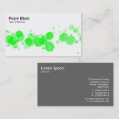 Paint Blocks - Green on White Visitenkarte (Vorne/Hinten)