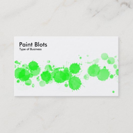 Paint Blocks - Green on White Visitenkarte (Vorderseite)