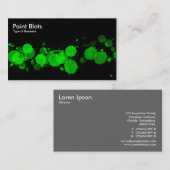 Paint Blocks - Grün auf schwarz Visitenkarte (Vorne/Hinten)