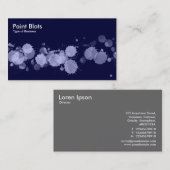 Paint Blocks - Powder Blue on Dk Navy Visitenkarte (Vorne/Hinten)