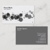 Paint Blots - Black Visitenkarte (Vorne/Hinten)