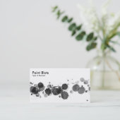 Paint Blots - Black Visitenkarte (Stehend Vorderseite)