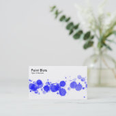 Paint Blots - Blau Visitenkarte (Stehend Vorderseite)
