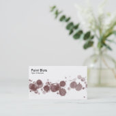 Paint Blots - Brown Visitenkarte (Stehend Vorderseite)