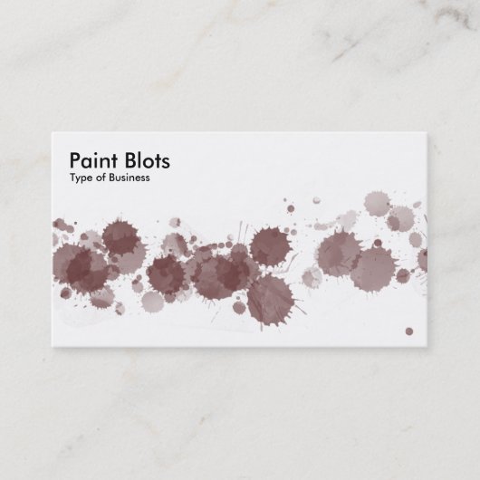 Paint Blots - Brown Visitenkarte (Vorderseite)