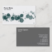Paint Blots - Dk Green Visitenkarte (Vorne/Hinten)