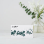 Paint Blots - Dk Green Visitenkarte (Stehend Vorderseite)
