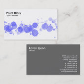 Paint Blots - Electric Blue Visitenkarte (Vorne/Hinten)